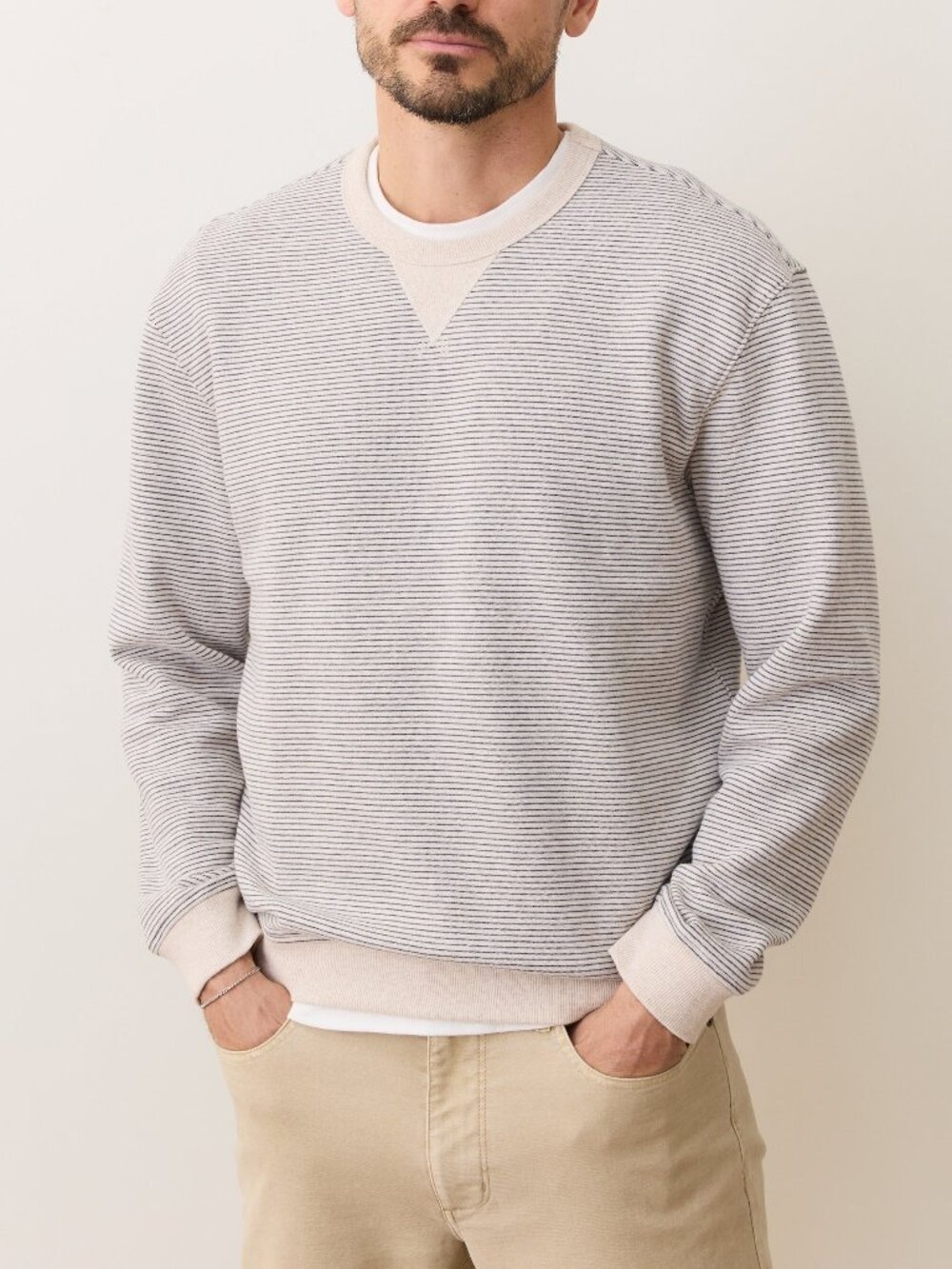 Marine Layer Cloud 9 Fleece, Navy Stripe, Medium